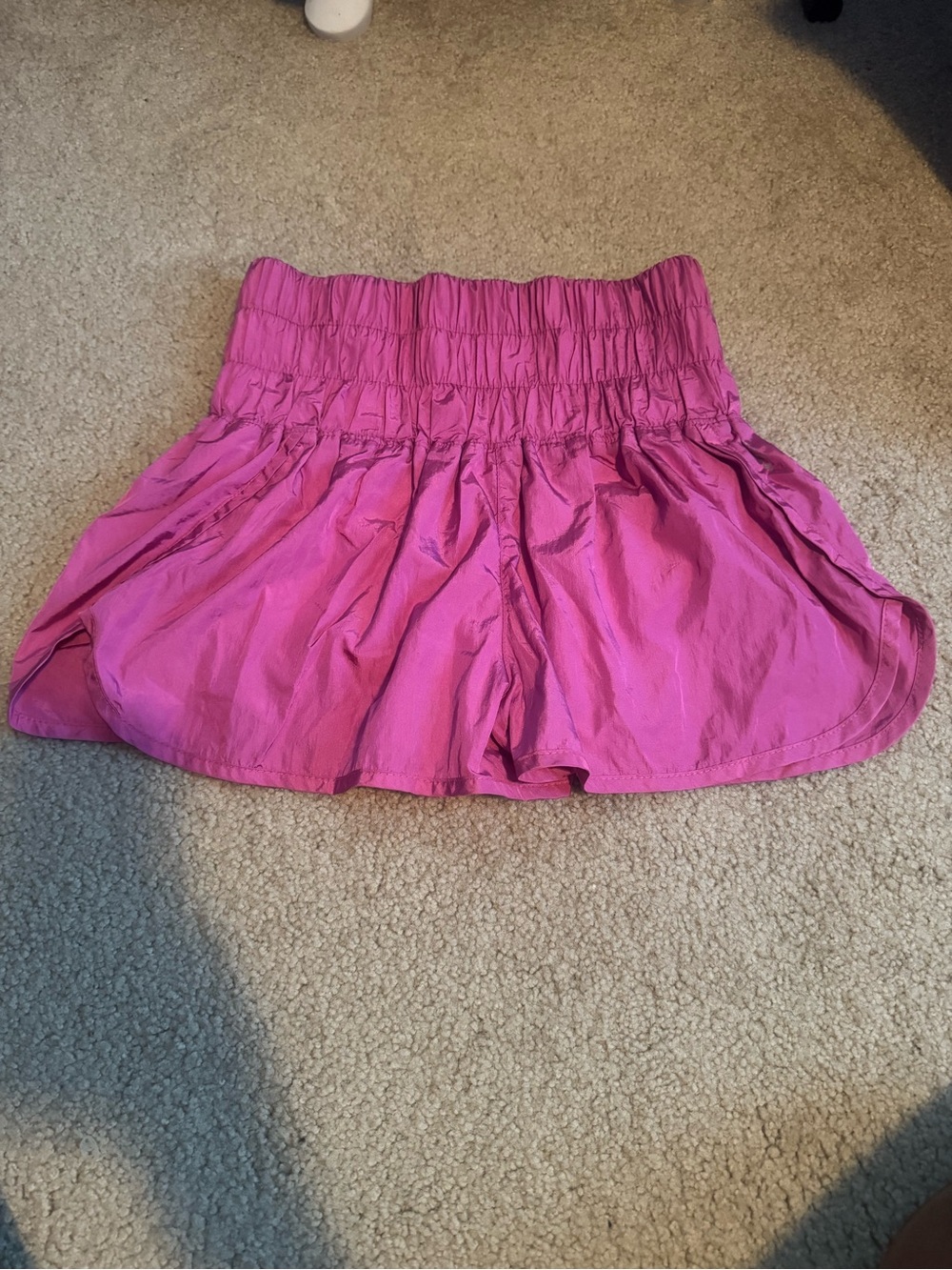 Free People Bright Fuchsia Athletic Bubble Shorts